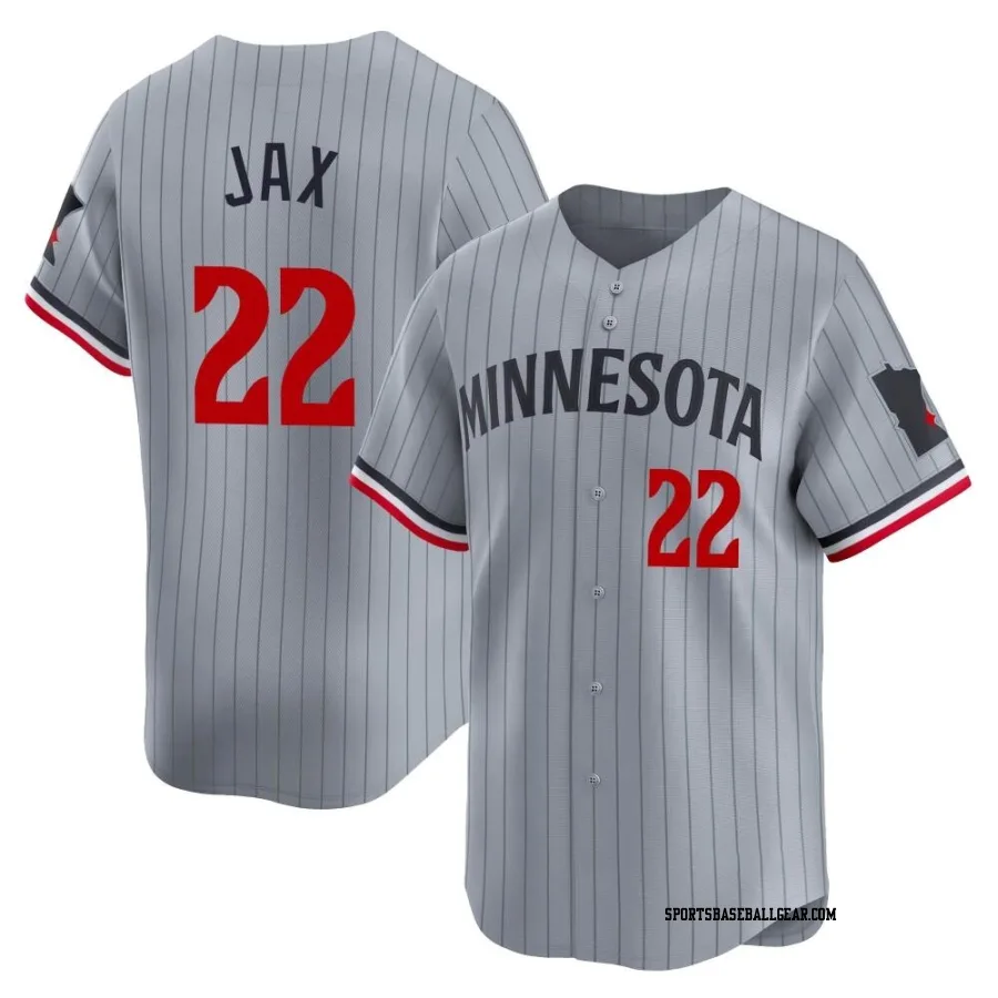 Griffin Jax Men's Minnesota Twins Gray Limited Road Jersey