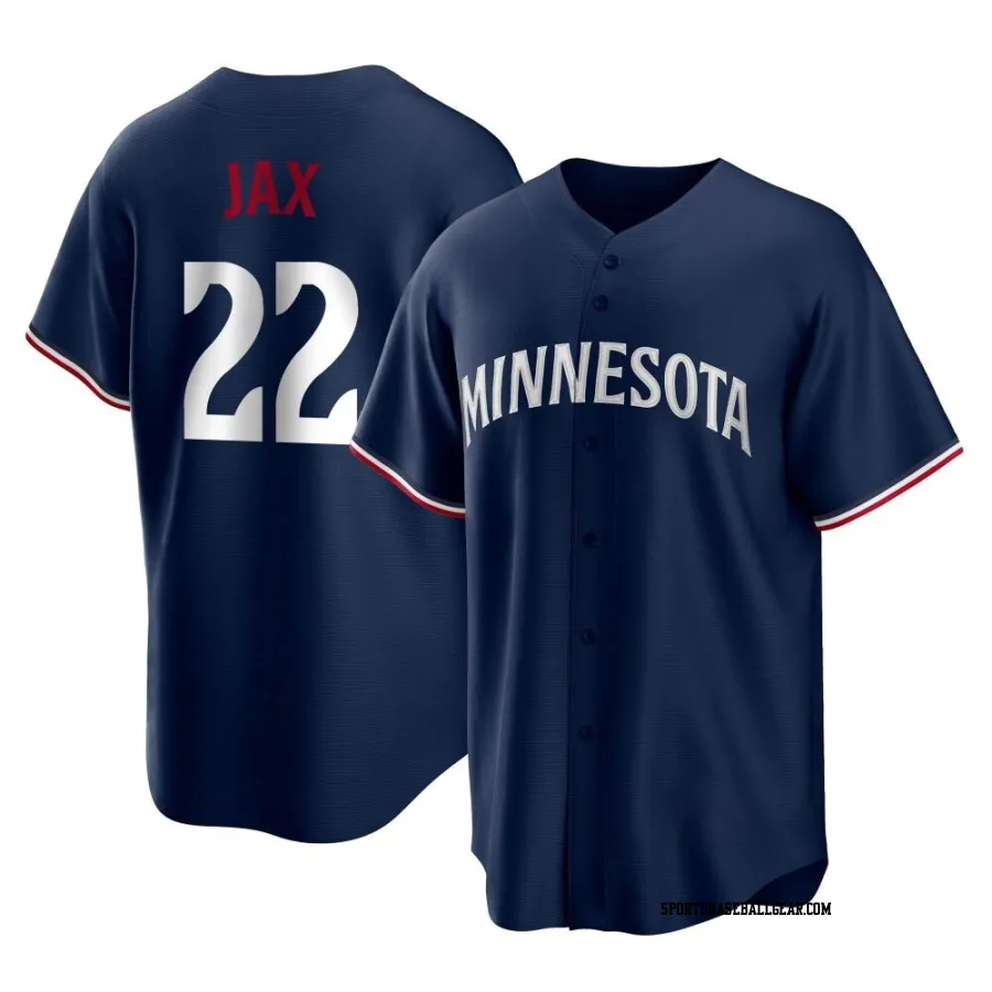 Griffin Jax Men's Minnesota Twins Navy Replica Alternate Jersey