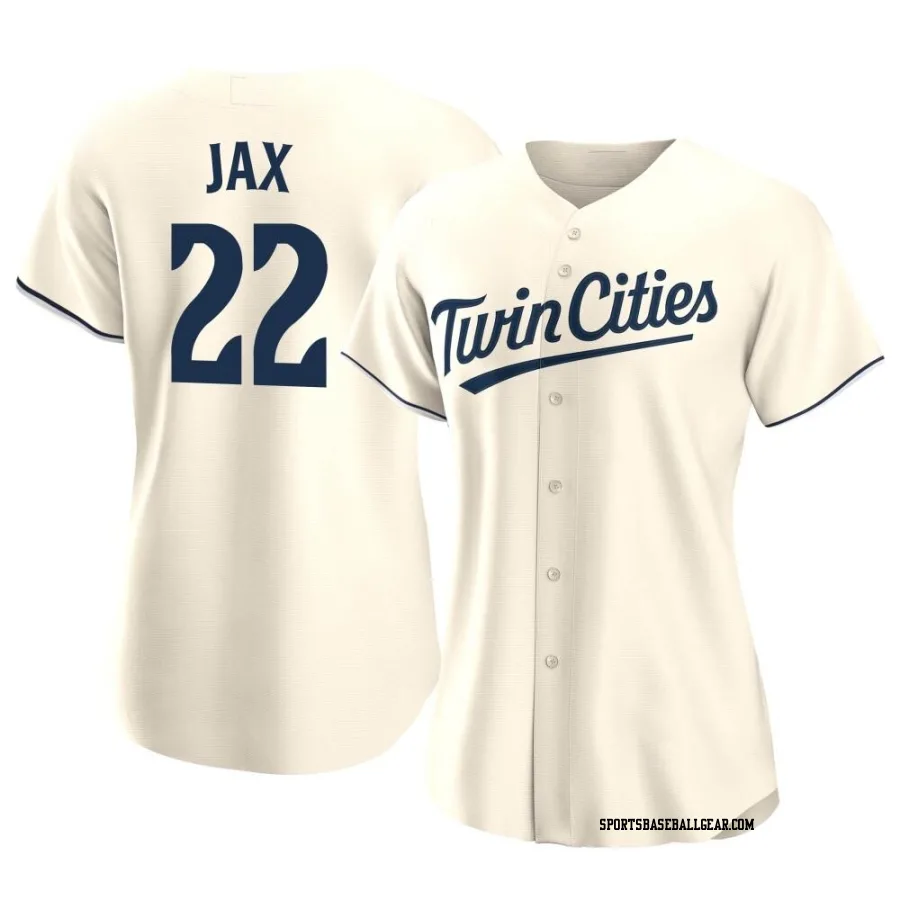 Griffin Jax Women's Minnesota Twins Cream Authentic Alternate Jersey