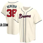 Guillermo Heredia Men's Atlanta Braves Cream Replica Alternate Jersey