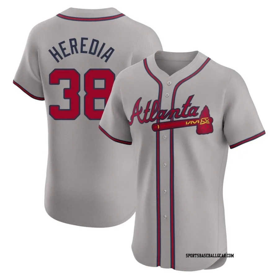 Guillermo Heredia Men's Atlanta Braves Gray Elite Road Jersey