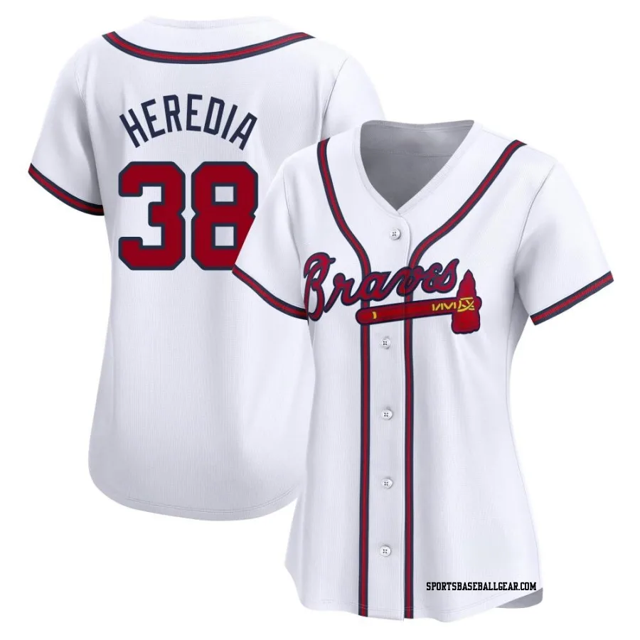 Guillermo Heredia Women's Atlanta Braves White Limited Home Jersey