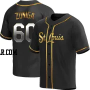 Guillermo Zuniga Men's St. Louis Cardinals Black Golden Replica Alternate Jersey