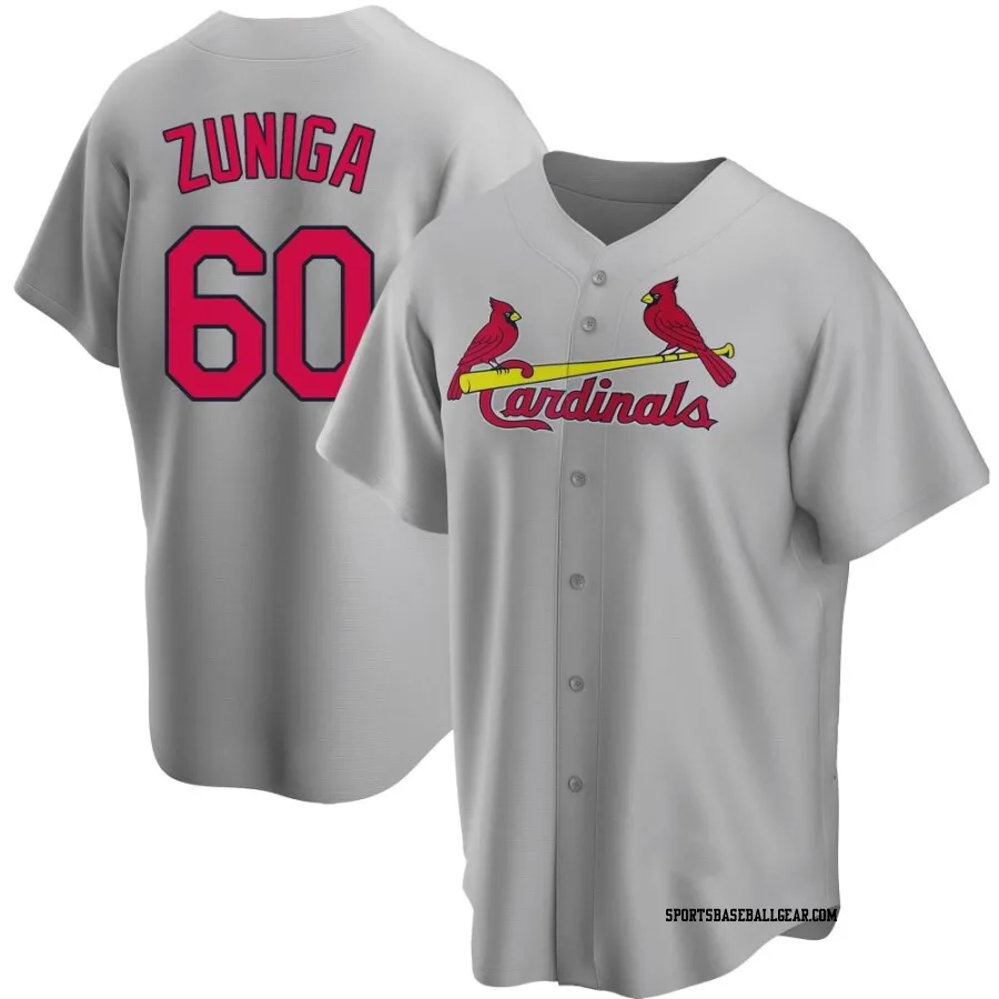 Guillermo Zuniga Men's St. Louis Cardinals Gray Replica Road Jersey