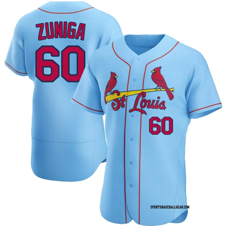 Guillermo Zuniga Men's St. Louis Cardinals Light Blue Authentic Alternate Jersey