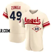 Guillo Zuniga Men's Los Angeles Angels Cream Authentic 2022 City Connect Jersey