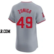 Guillo Zuniga Men's Los Angeles Angels Gray Elite Road Jersey