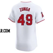 Guillo Zuniga Men's Los Angeles Angels White Elite Home Jersey