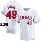 Guillo Zuniga Men's Los Angeles Angels White Limited Home Jersey