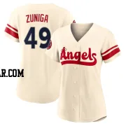 Guillo Zuniga Women's Los Angeles Angels Cream Authentic 2022 City Connect Jersey