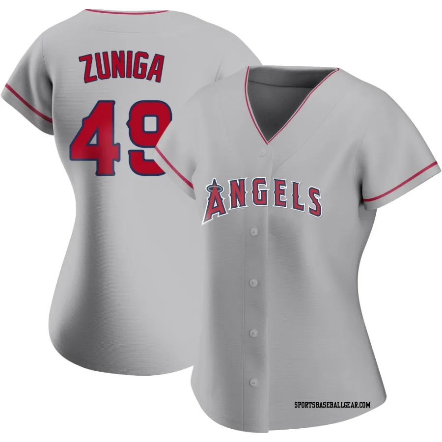 Guillo Zuniga Women's Los Angeles Angels Replica Silver Road Jersey