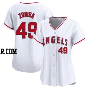 Guillo Zuniga Women's Los Angeles Angels White Limited Home Jersey