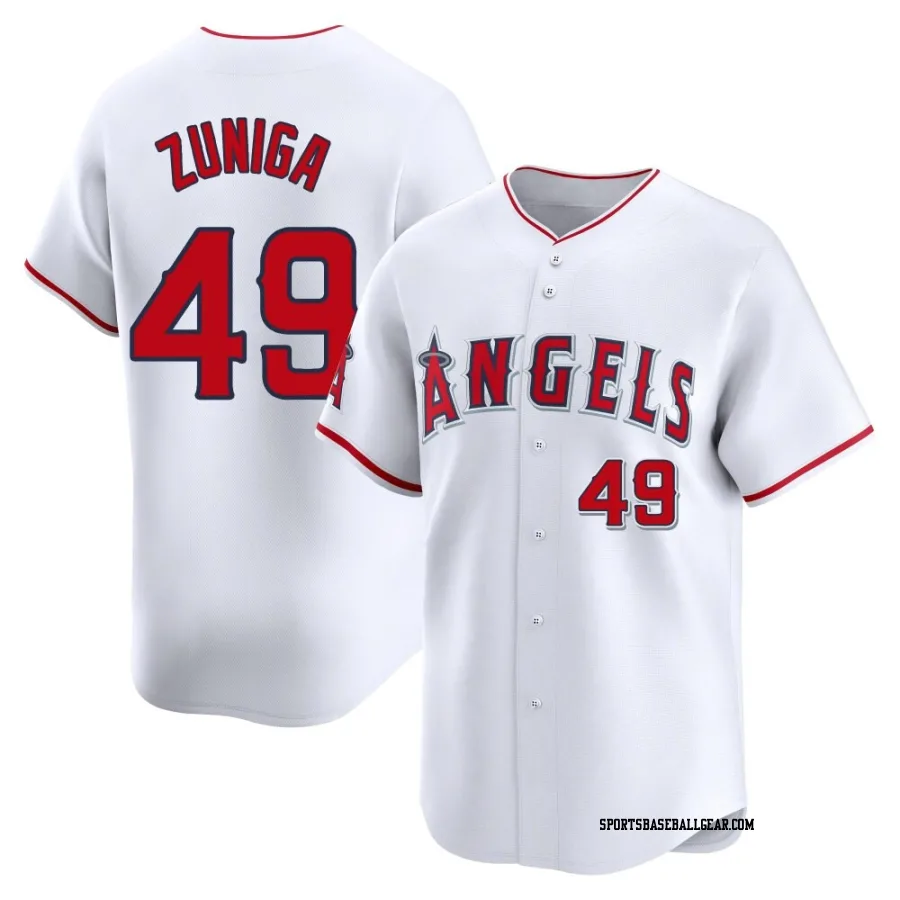 Guillo Zuniga Youth Los Angeles Angels White Limited Home Jersey