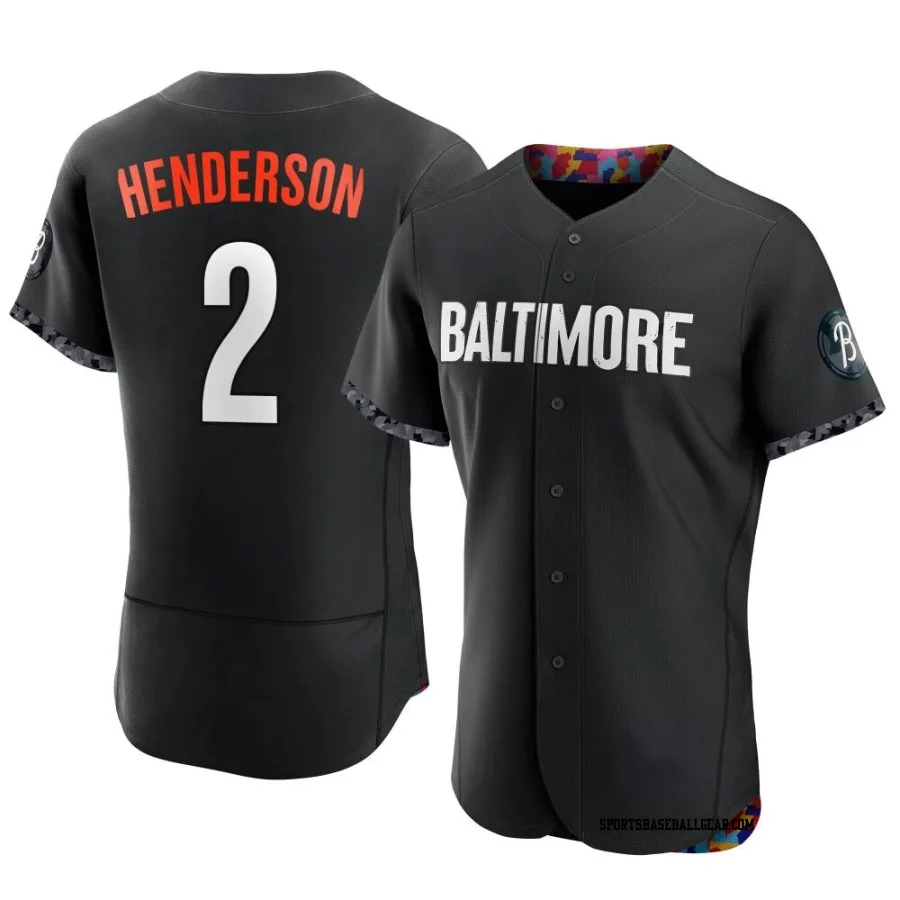 Gunnar Henderson Men's Baltimore Orioles Black Authentic 2023 City Connect Jersey