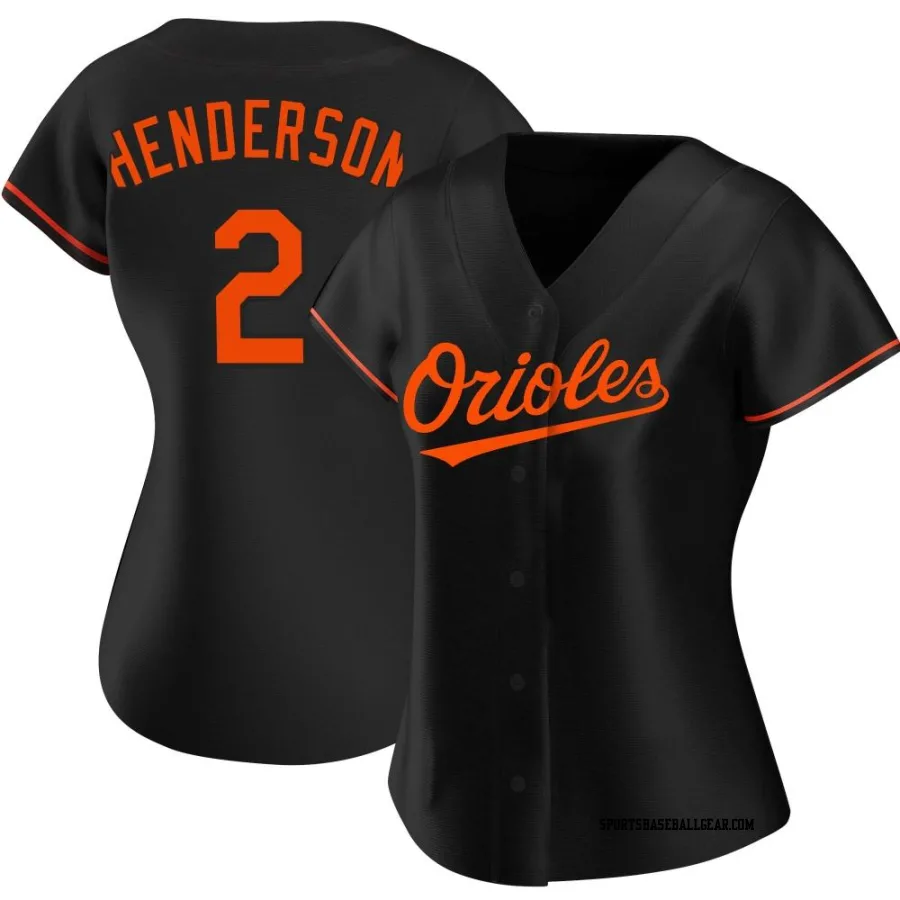 Gunnar Henderson Women's Baltimore Orioles Black Authentic Alternate Jersey