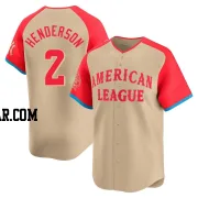 Gunnar Henderson Youth Baltimore Orioles Cream Limited American League 2024 All-Star Game Jersey