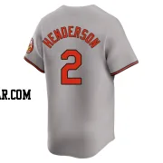 Gunnar Henderson Youth Baltimore Orioles Gray Limited Road Jersey