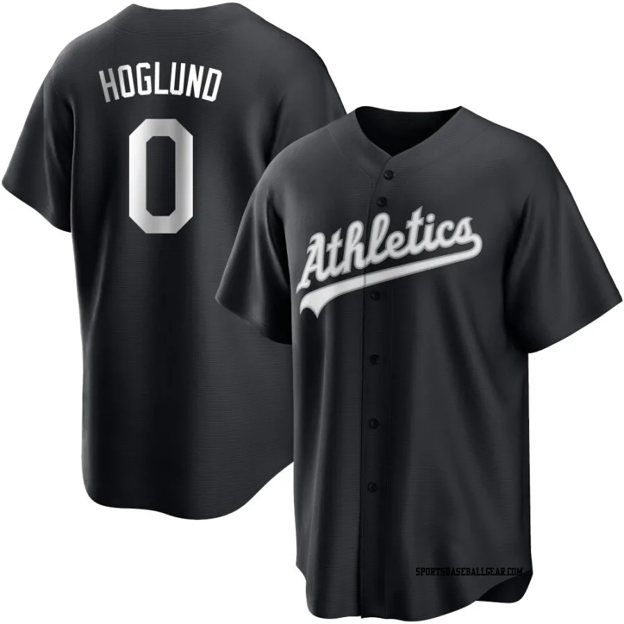 Gunnar Hoglund Men's Oakland Athletics Black/White Replica Jersey