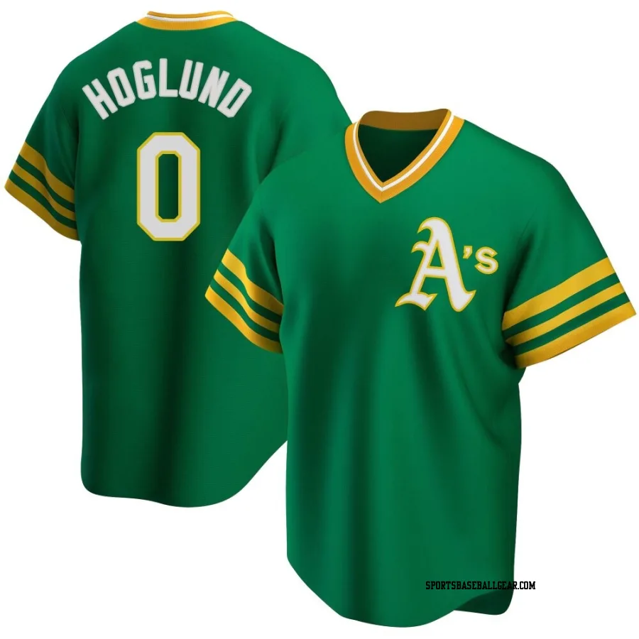 Gunnar Hoglund Men's Oakland Athletics Green Replica R Kelly Road Cooperstown Collection Jersey