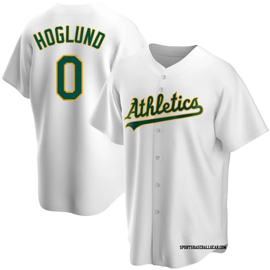 Gunnar Hoglund Men's Oakland Athletics White Replica Home Jersey