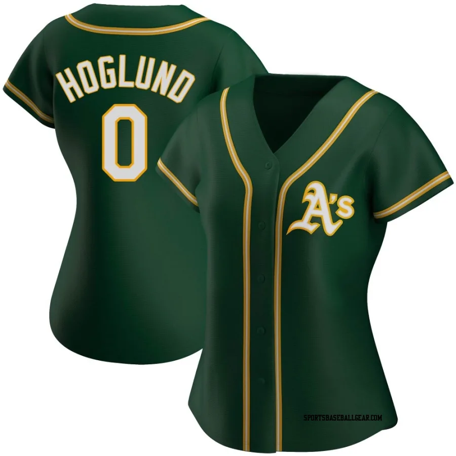 Gunnar Hoglund Women's Oakland Athletics Green Authentic Alternate Jersey