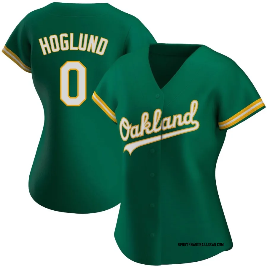 Gunnar Hoglund Women's Oakland Athletics Green Authentic Kelly Alternate Jersey