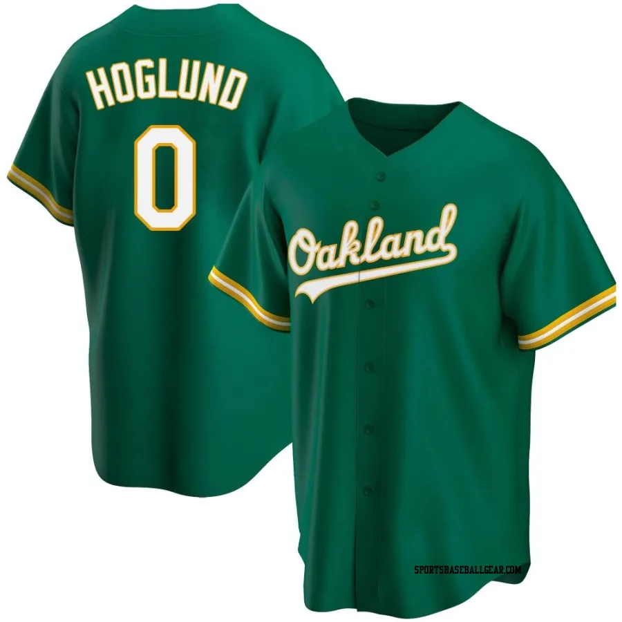 Gunnar Hoglund Youth Oakland Athletics Green Replica Kelly Alternate Jersey