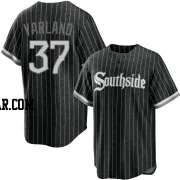 Gus Varland Men's Chicago White Sox Black Replica 2021 City Connect Jersey