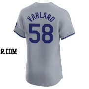 Gus Varland Men's Los Angeles Dodgers Gray Elite Road Jersey