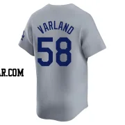 Gus Varland Men's Los Angeles Dodgers Gray Limited Away Jersey