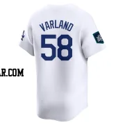 Gus Varland Men's Los Angeles Dodgers White Limited 2024 World Tour Seoul Series Home Jersey