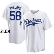 Gus Varland Men's Los Angeles Dodgers White Replica 2024 World Tour Seoul Series Home Jersey