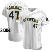 Gus Varland Men's Milwaukee Brewers White Authentic Alternate Jersey