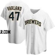 Gus Varland Men's Milwaukee Brewers White Replica Home Jersey