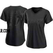 Gus Varland Women's Chicago White Sox Black Replica Pitch Fashion Jersey