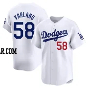 Gus Varland Youth Los Angeles Dodgers White Limited Home Jersey