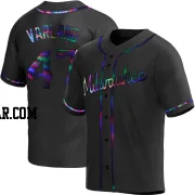 Gus Varland Youth Milwaukee Brewers Black Holographic Replica Alternate Jersey