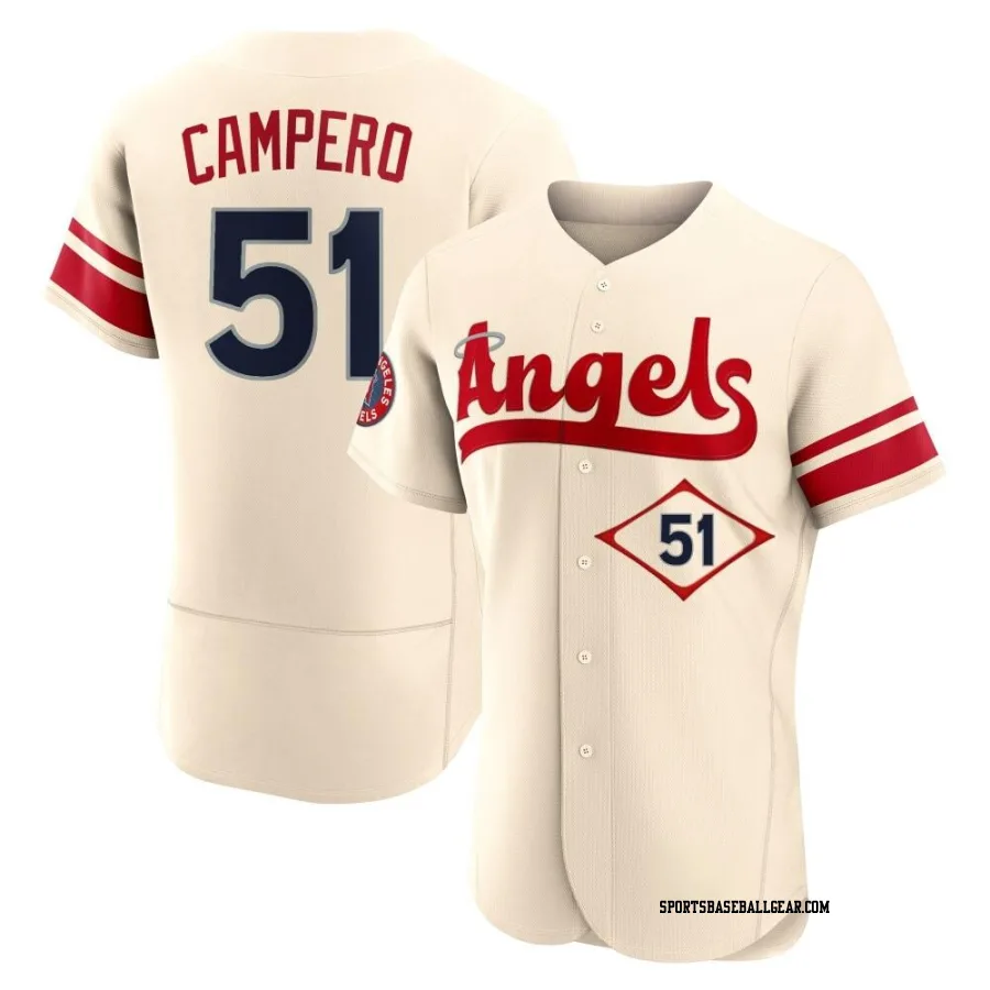 Gustavo Campero Men's Los Angeles Angels Cream Authentic 2022 City Connect Jersey