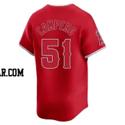 Gustavo Campero Men's Los Angeles Angels Red Limited Alternate Jersey