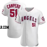 Gustavo Campero Men's Los Angeles Angels White Authentic Jersey