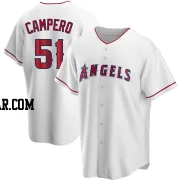 Gustavo Campero Men's Los Angeles Angels White Replica Home Jersey