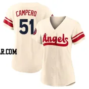 Gustavo Campero Women's Los Angeles Angels Cream Replica 2022 City Connect Jersey