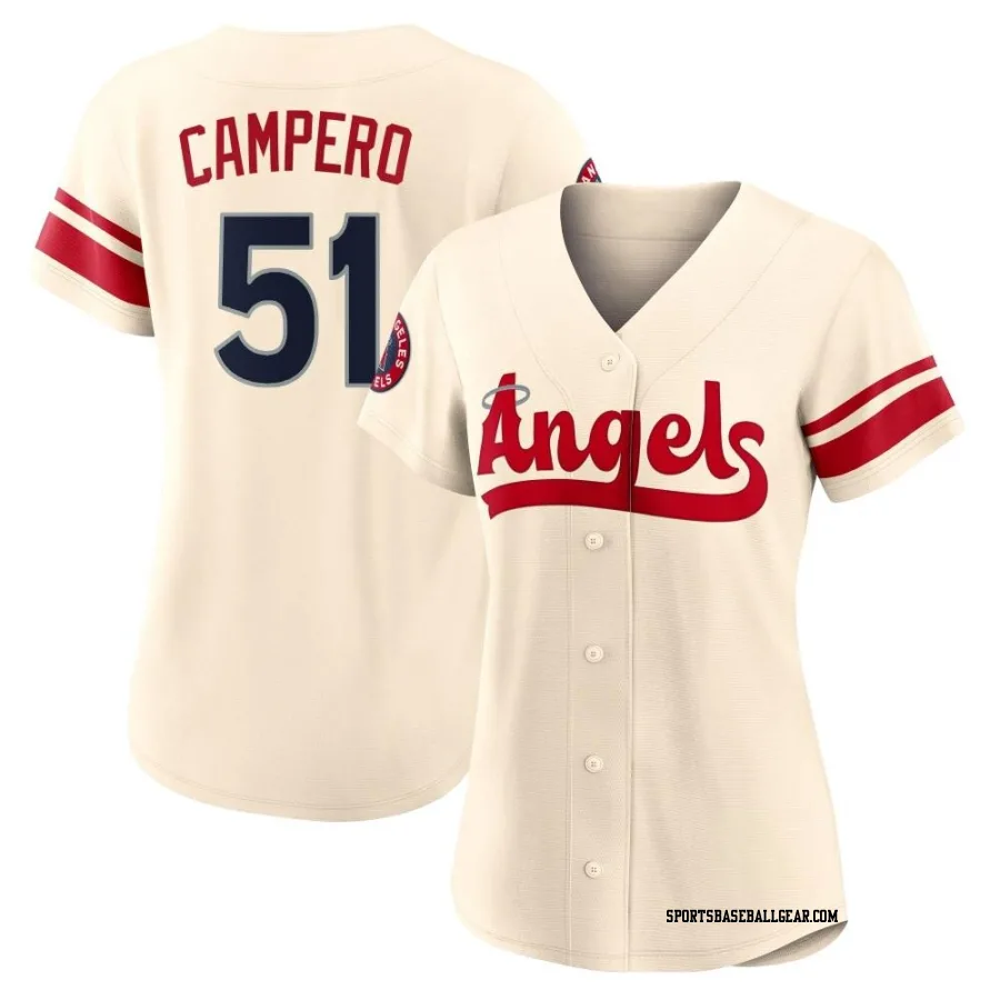 Gustavo Campero Women's Los Angeles Angels Cream Replica 2022 City Connect Jersey