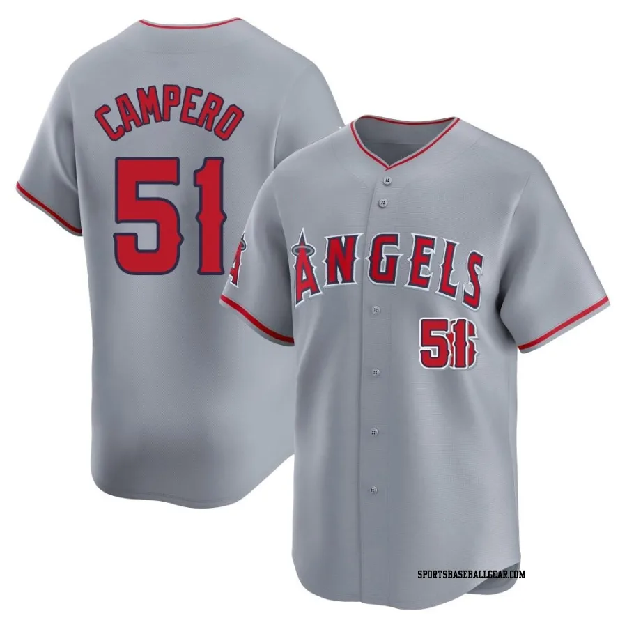 Gustavo Campero Youth Los Angeles Angels Gray Limited Away Jersey