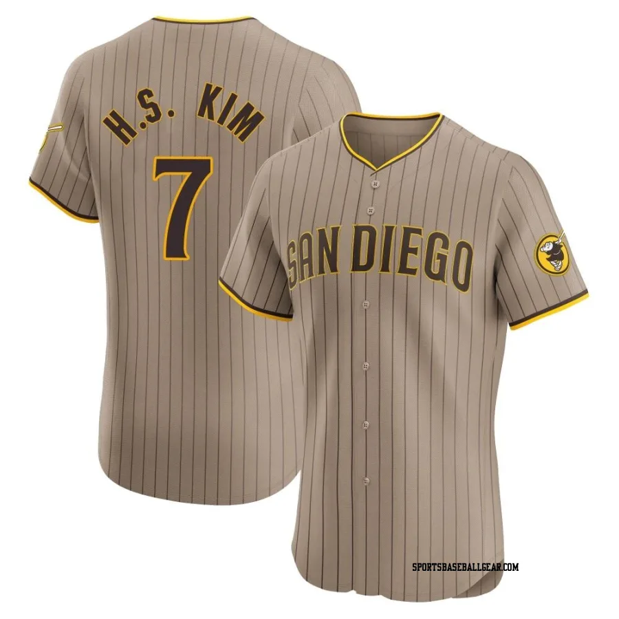 Ha-Seong Kim Men's San Diego Padres Brown Elite Alternate Jersey