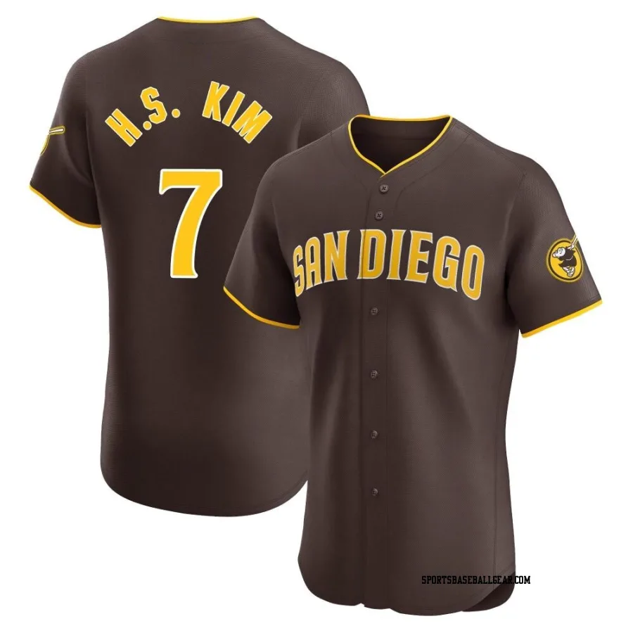 Ha-Seong Kim Men's San Diego Padres Brown Elite Road Vapor Premier Jersey