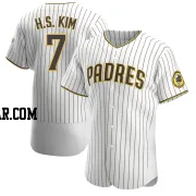 Ha-Seong Kim Men's San Diego Padres White/Brown Authentic Home Jersey