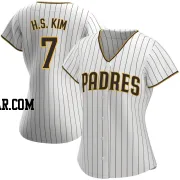 Ha-Seong Kim Women's San Diego Padres White/Brown Replica Home Jersey