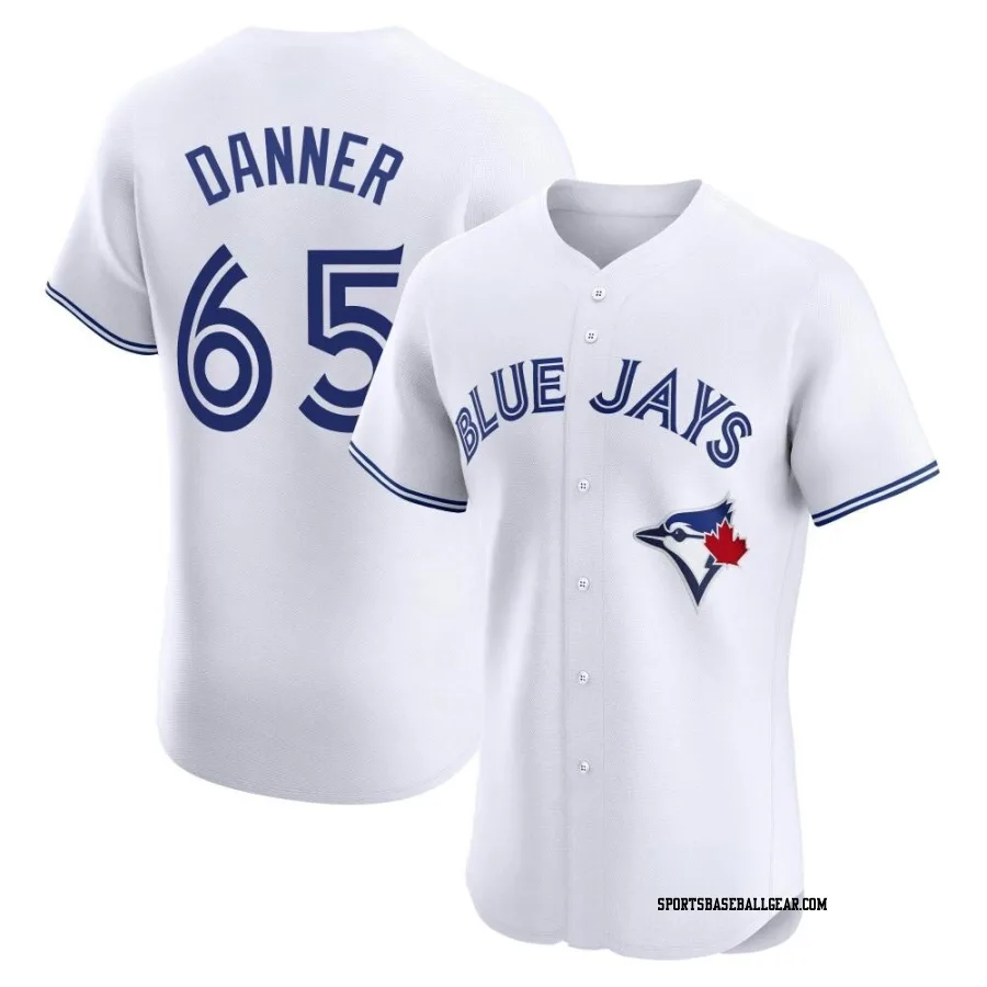 Hagen Danner Men's Toronto Blue Jays White Elite Home Jersey