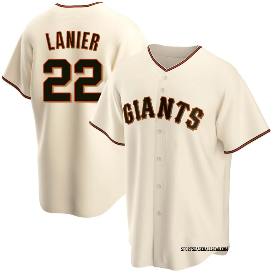 Hal Lanier Men's San Francisco Giants Cream Replica Home Jersey